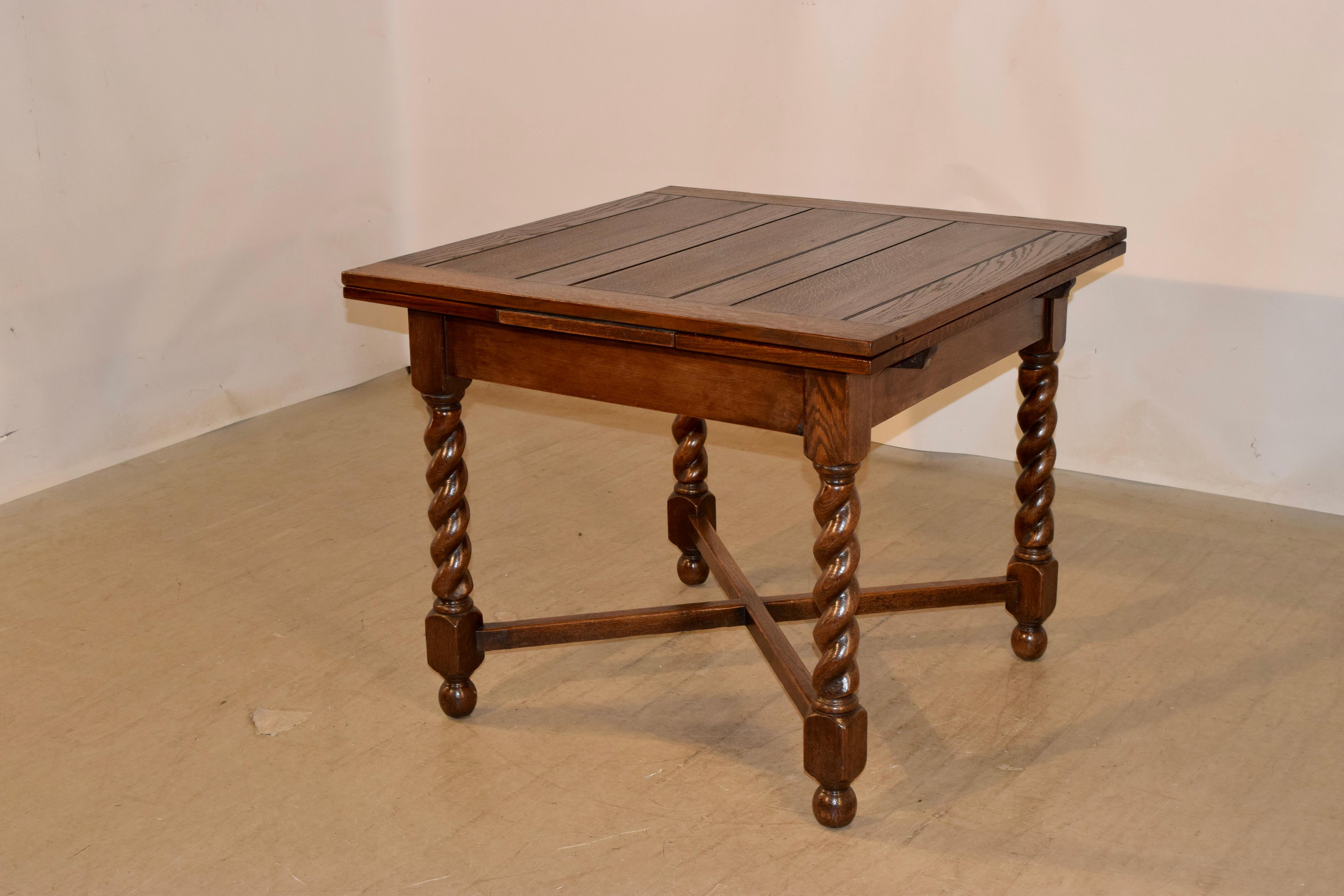 antique oak draw leaf table