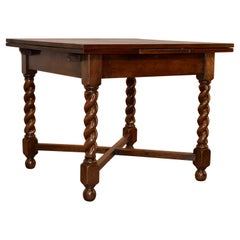 Englischer Draw-Blatt-Tisch aus englischer Eiche, um 1900