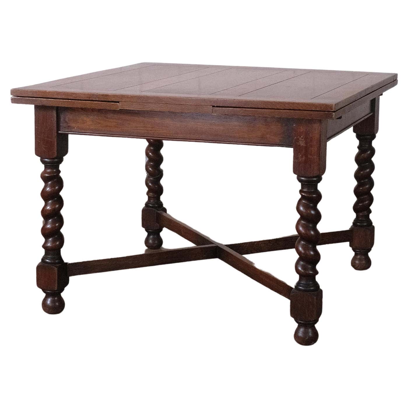 English Oak Draw Leaf Table, C. 1900 For Sale at 1stDibs