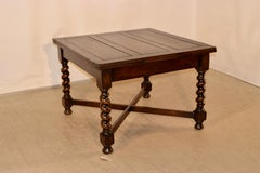 English Oak Draw Leaf Table, Circa 1900