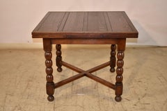 English Oak Draw Leaf Table, Circa 1900
