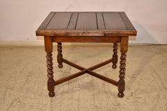 English Oak Draw Leaf Table, Circa 1900