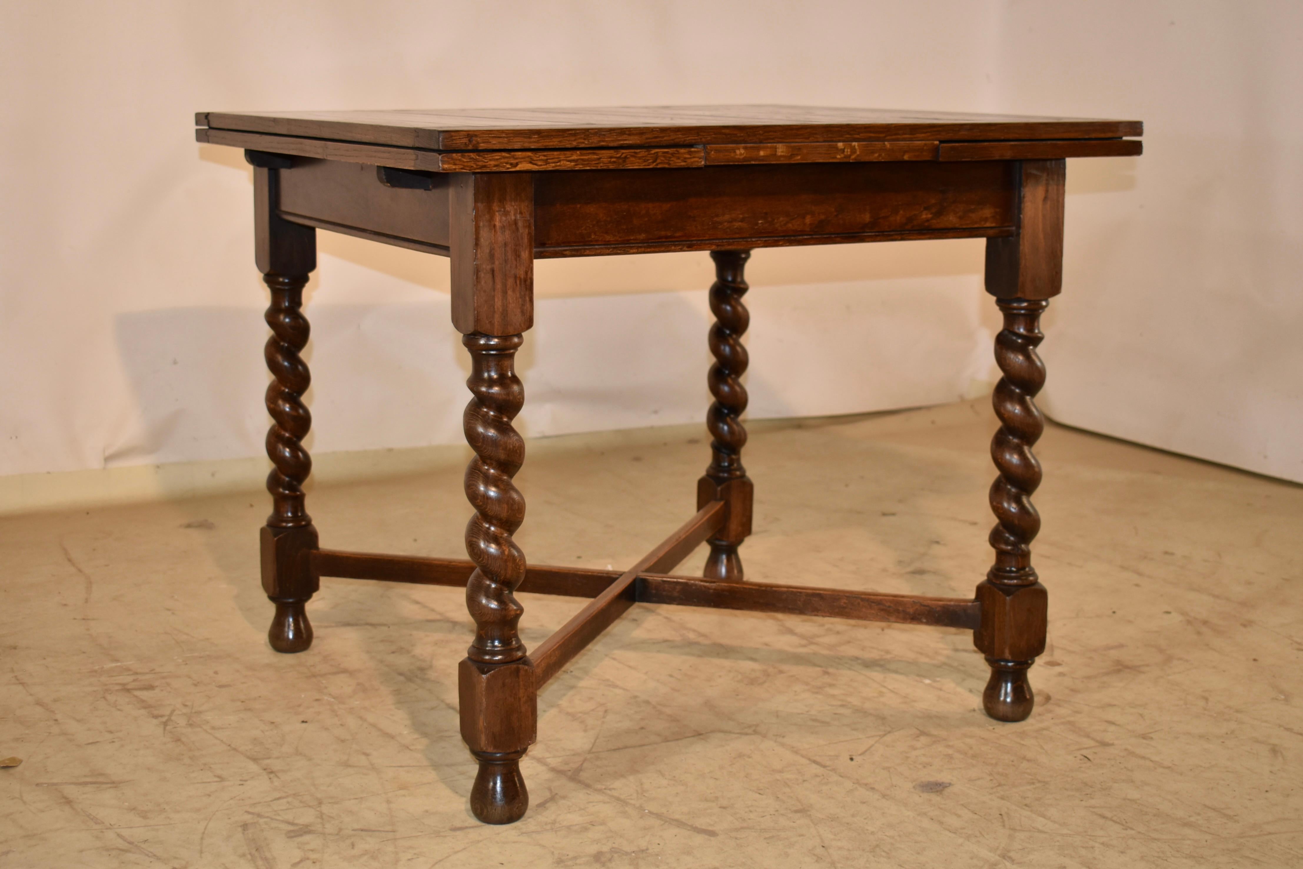 Édouardien Table à tiroirs en Oak Oak, Circa 1900 en vente