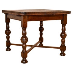 English Oak Draw Leaf Table, Circa 1900
