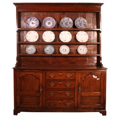 English Oak Dresser and Rack Early 18th Century