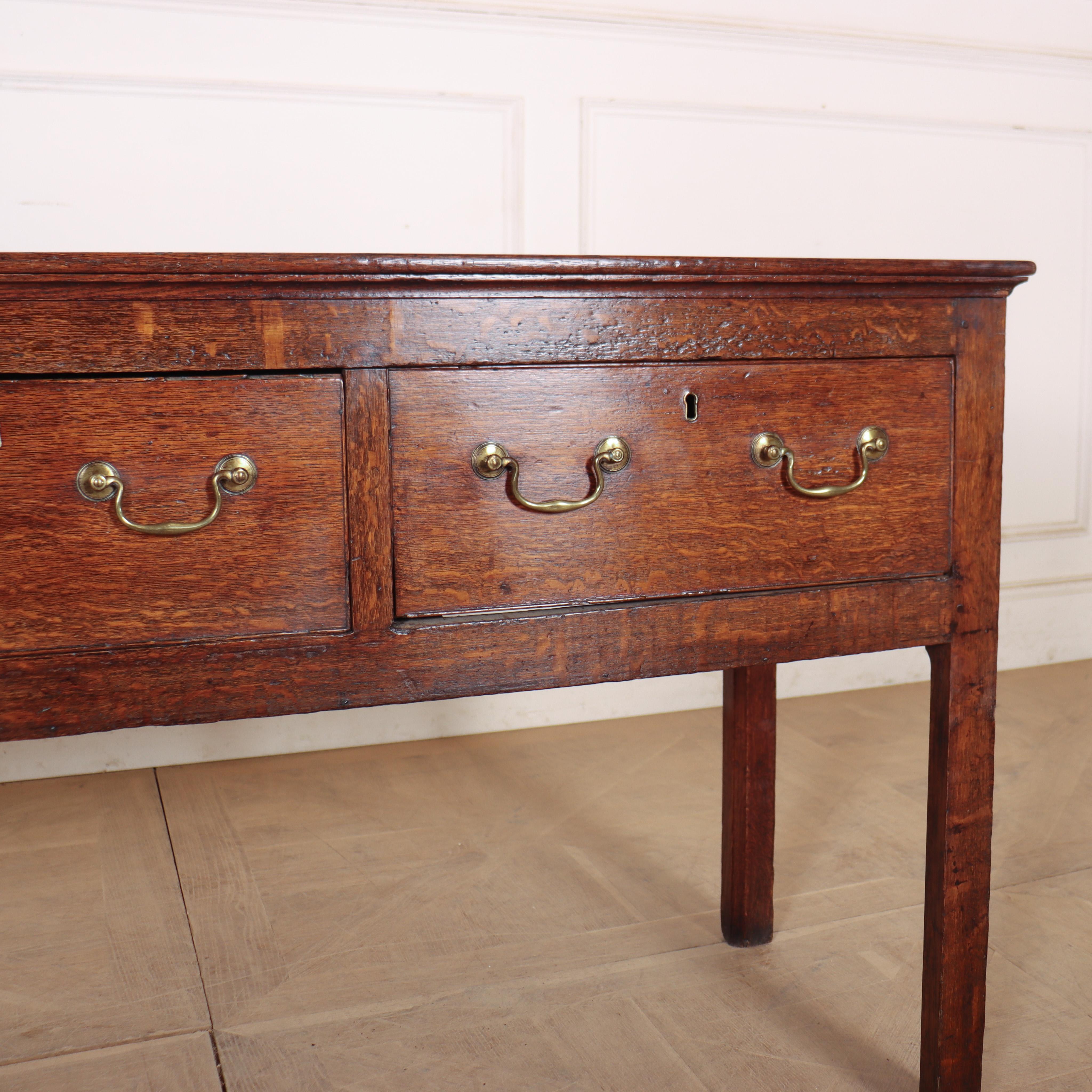 George III English Oak Dresser Base For Sale