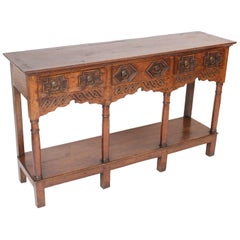 Antique English Oak Dresser Base