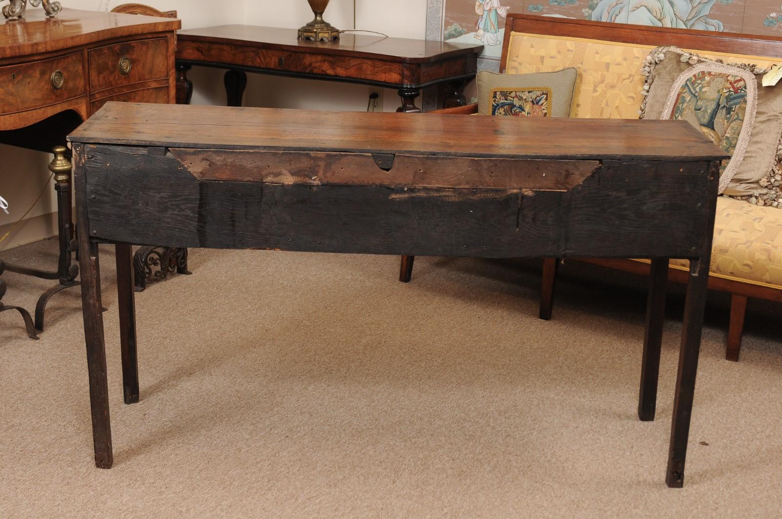 English Oak Dresser Base/Server, Early 19th Century 5