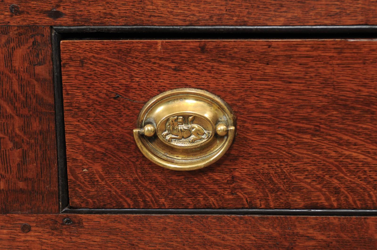 English Oak Dresser Base/Server, Early 19th Century 11