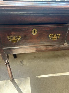 18th Century English Oak Dresser Base, Georgian Style, Three Drawers