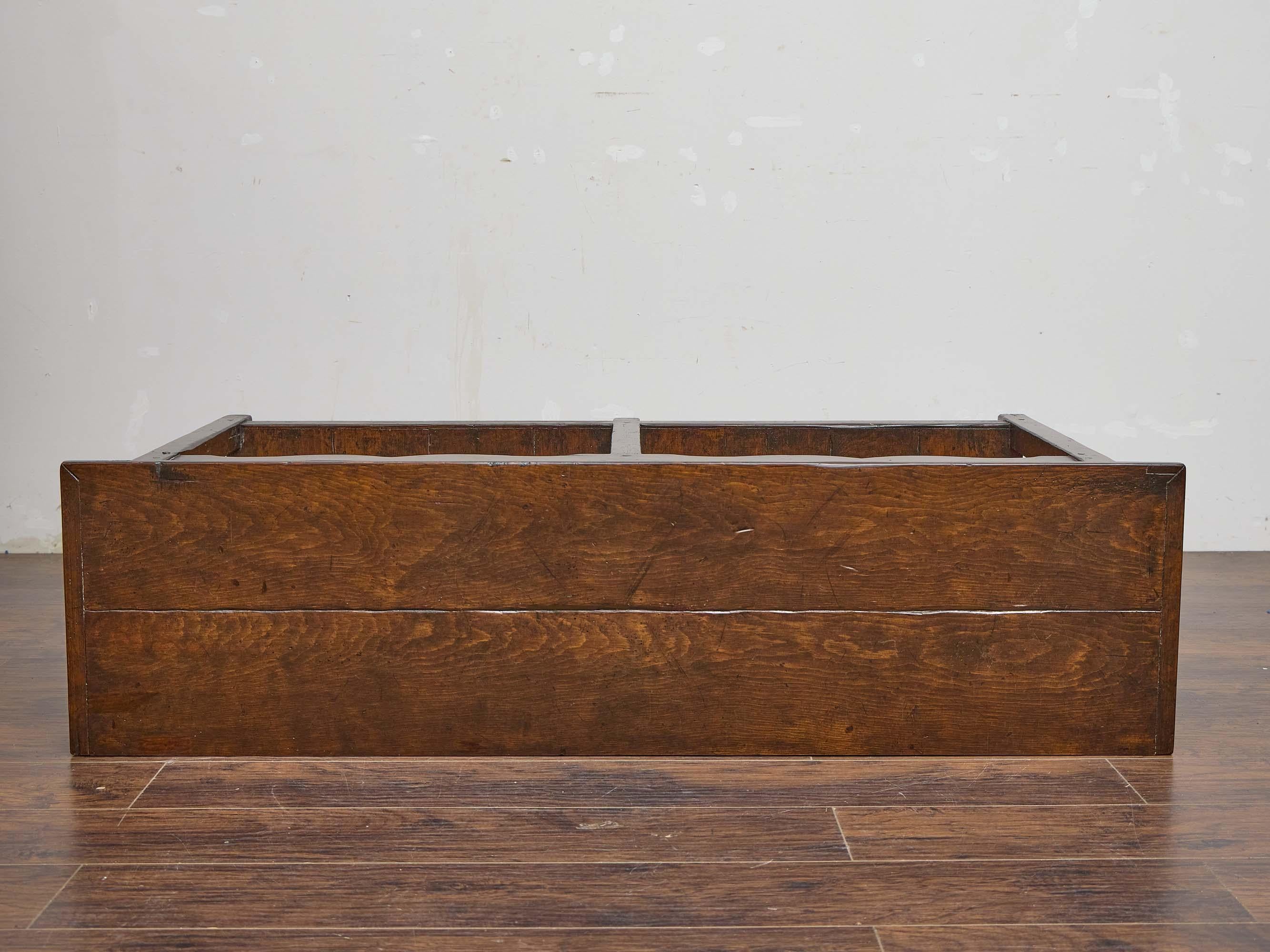 Base per comò in Oak inglese con due cassetti e ripiano inferiore, circa 1880 in vendita 3