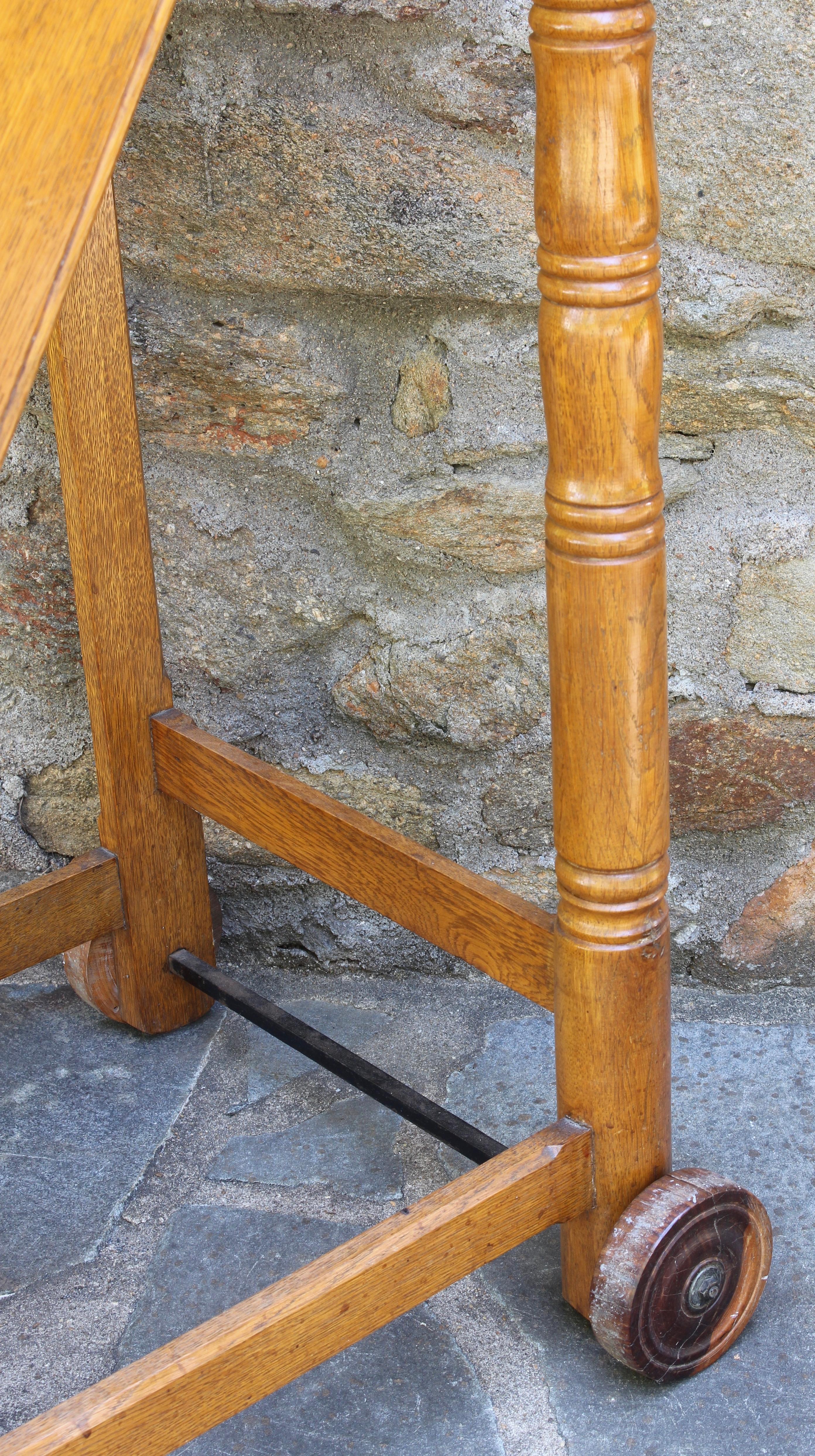 English Oak Edwardian Library Steps 4