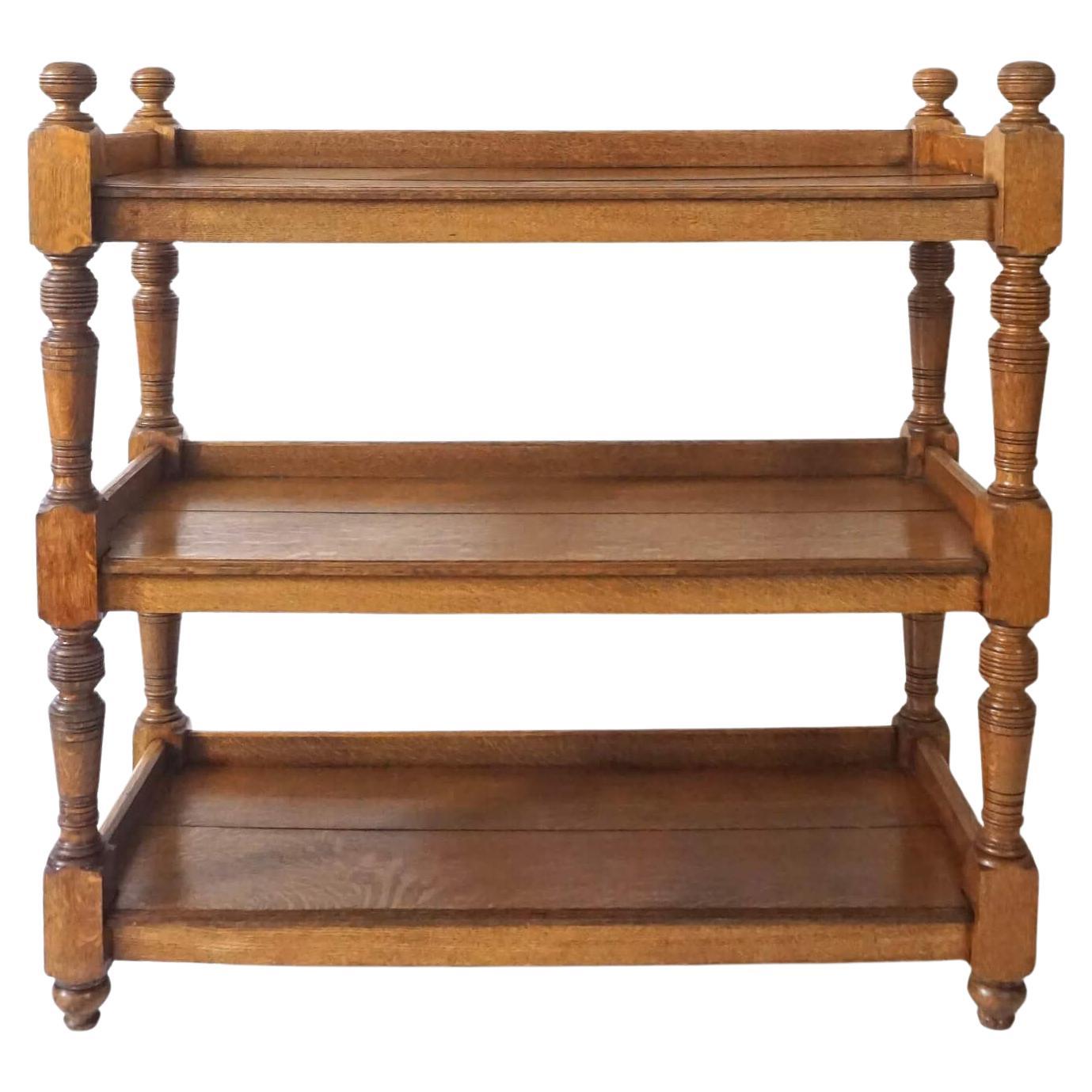 English Oak Etagere or Open Shelves, circa 1875