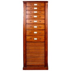 Antique English Oak Filing Cabinet or Chest of Drawers, circa 1910