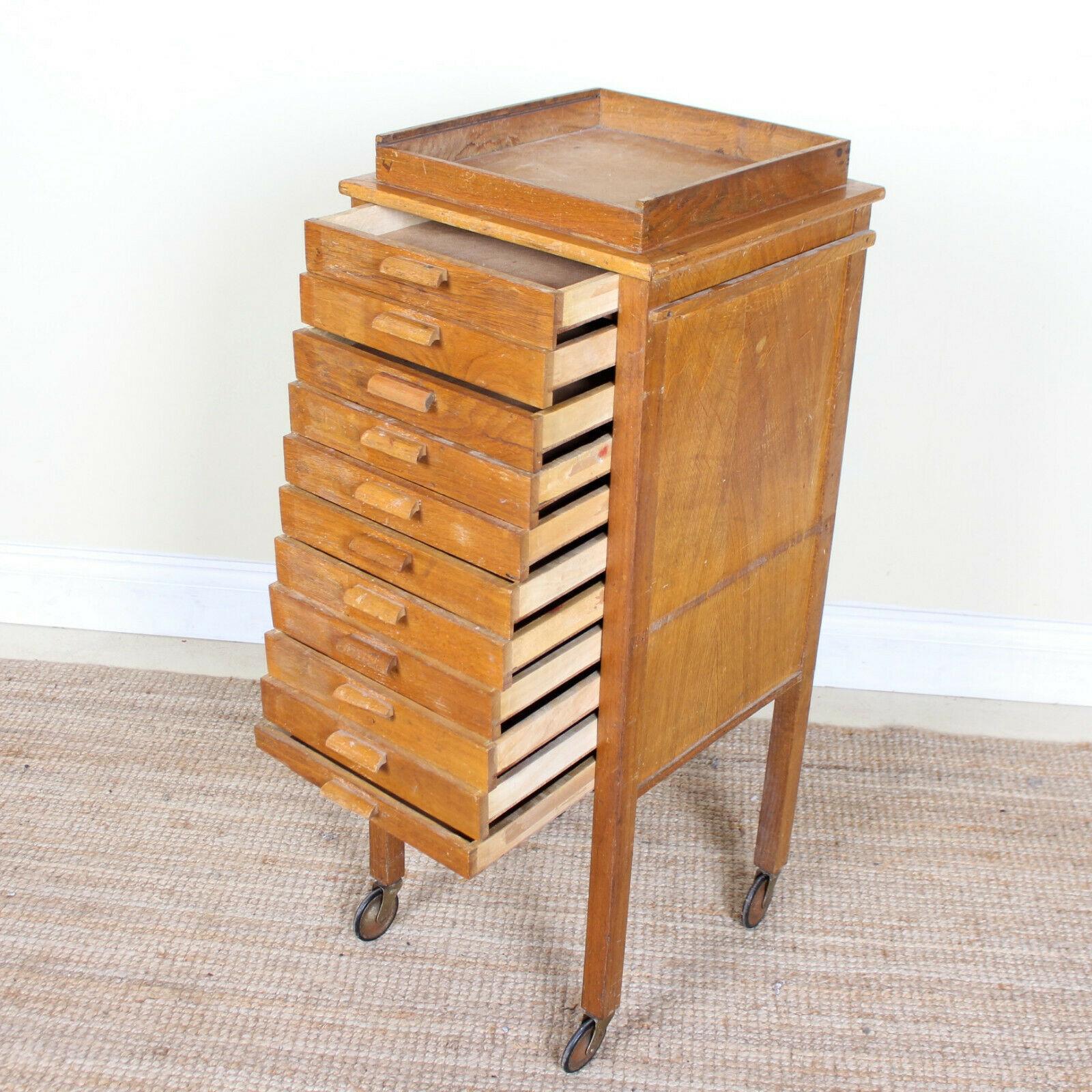 English Oak Filing Chest of Drawers Country Portable In Fair Condition In Newcastle upon Tyne, GB