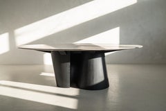 English Oak, Fossil Stone Altor Dining Table by Mythology