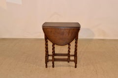 English Oak Gate Leg Table, c.1900