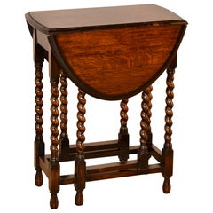 English Oak Gate Leg Table, circa 1900