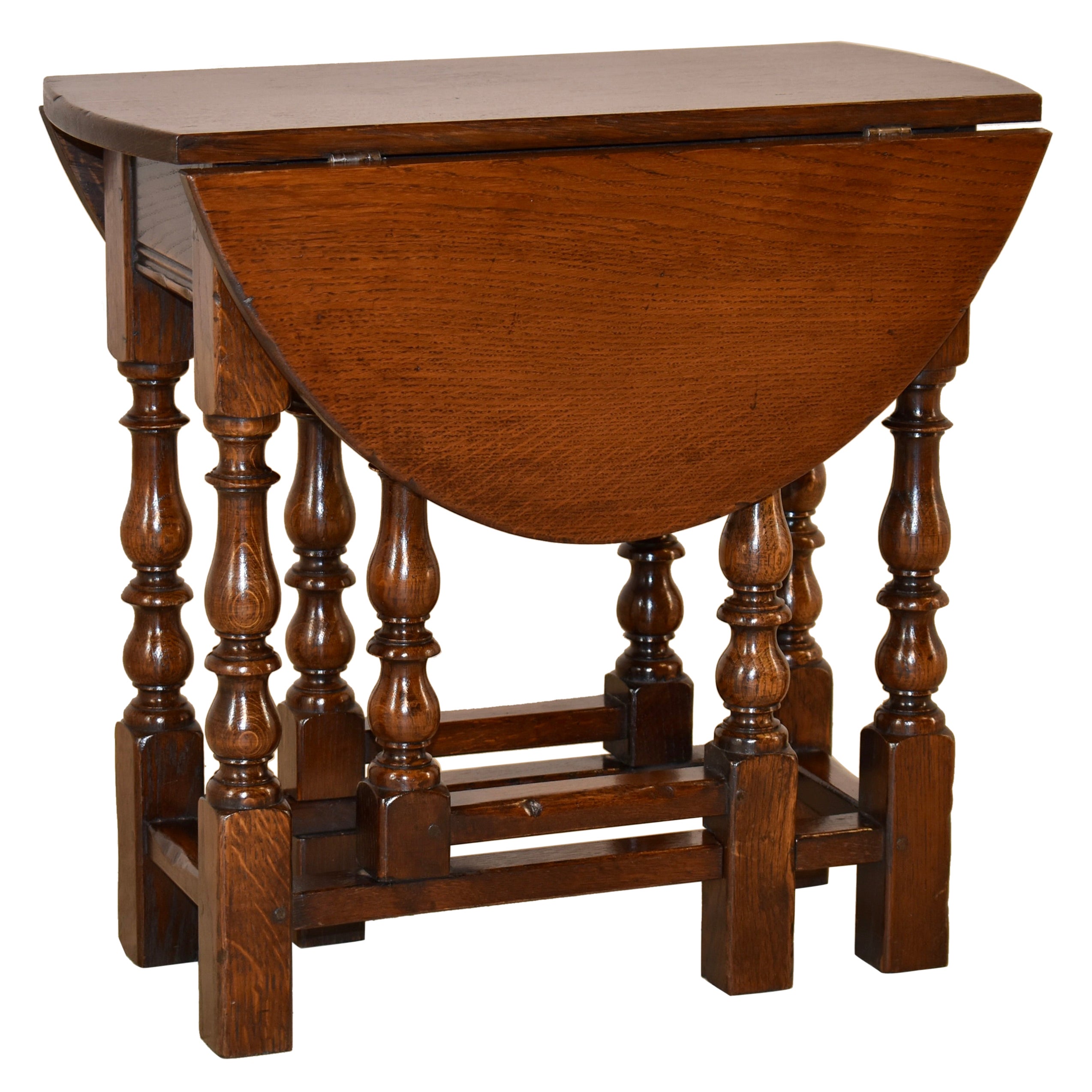 Tavolo con gambe a cancello in Oak, 1900 ca.