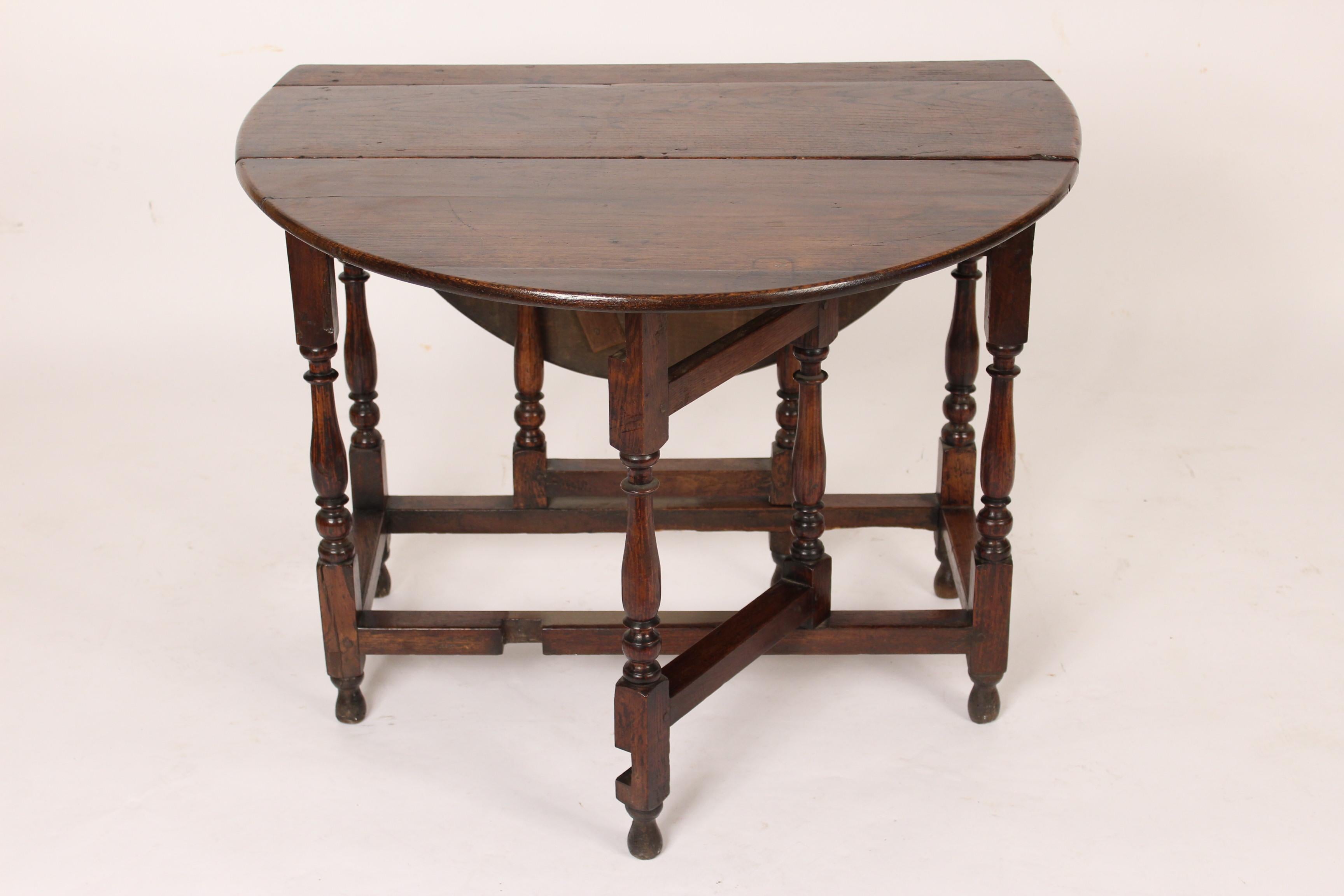 19th Century English Oak Gate Leg Table