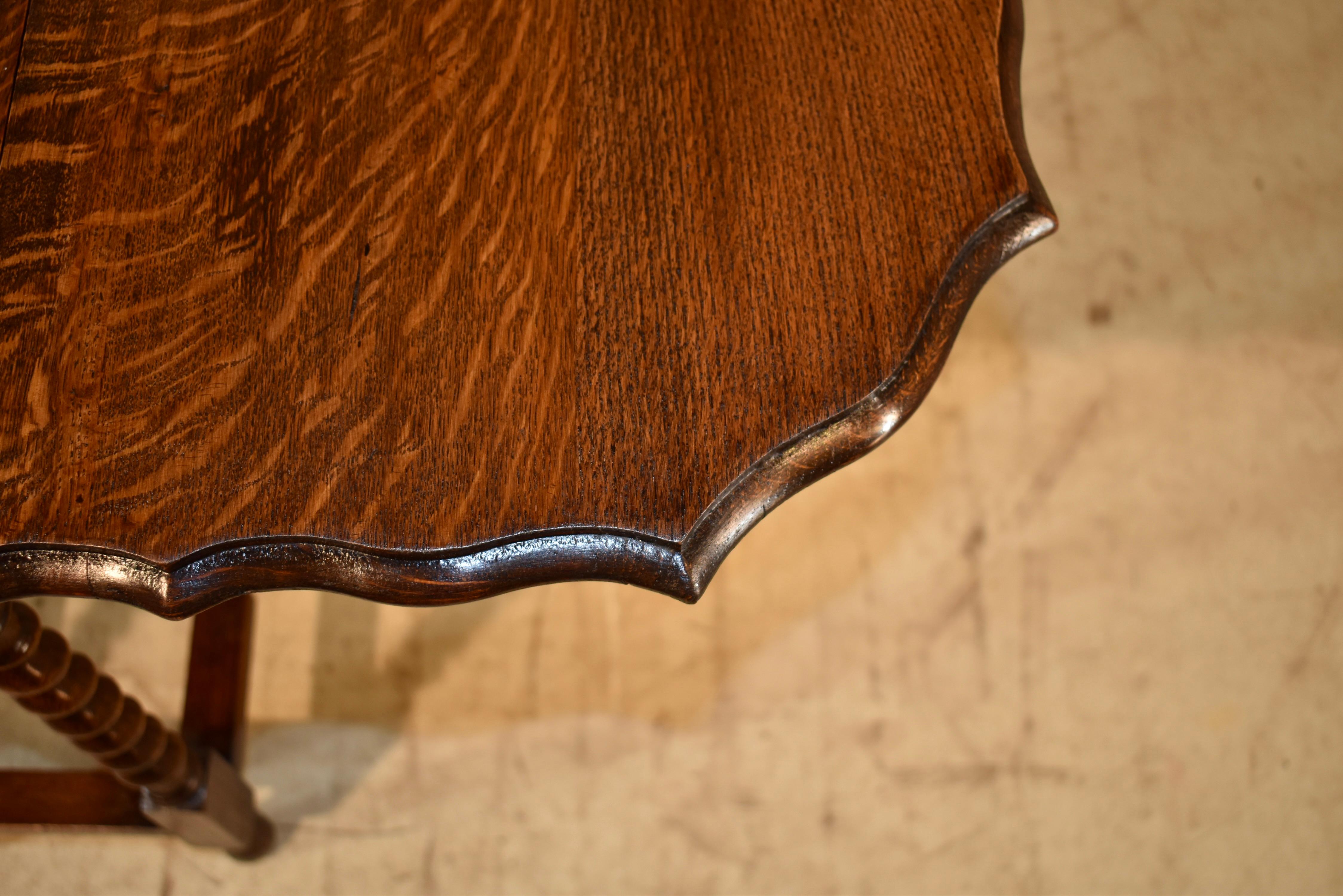 English Oak Gateleg Table, Circa 1900 For Sale 2