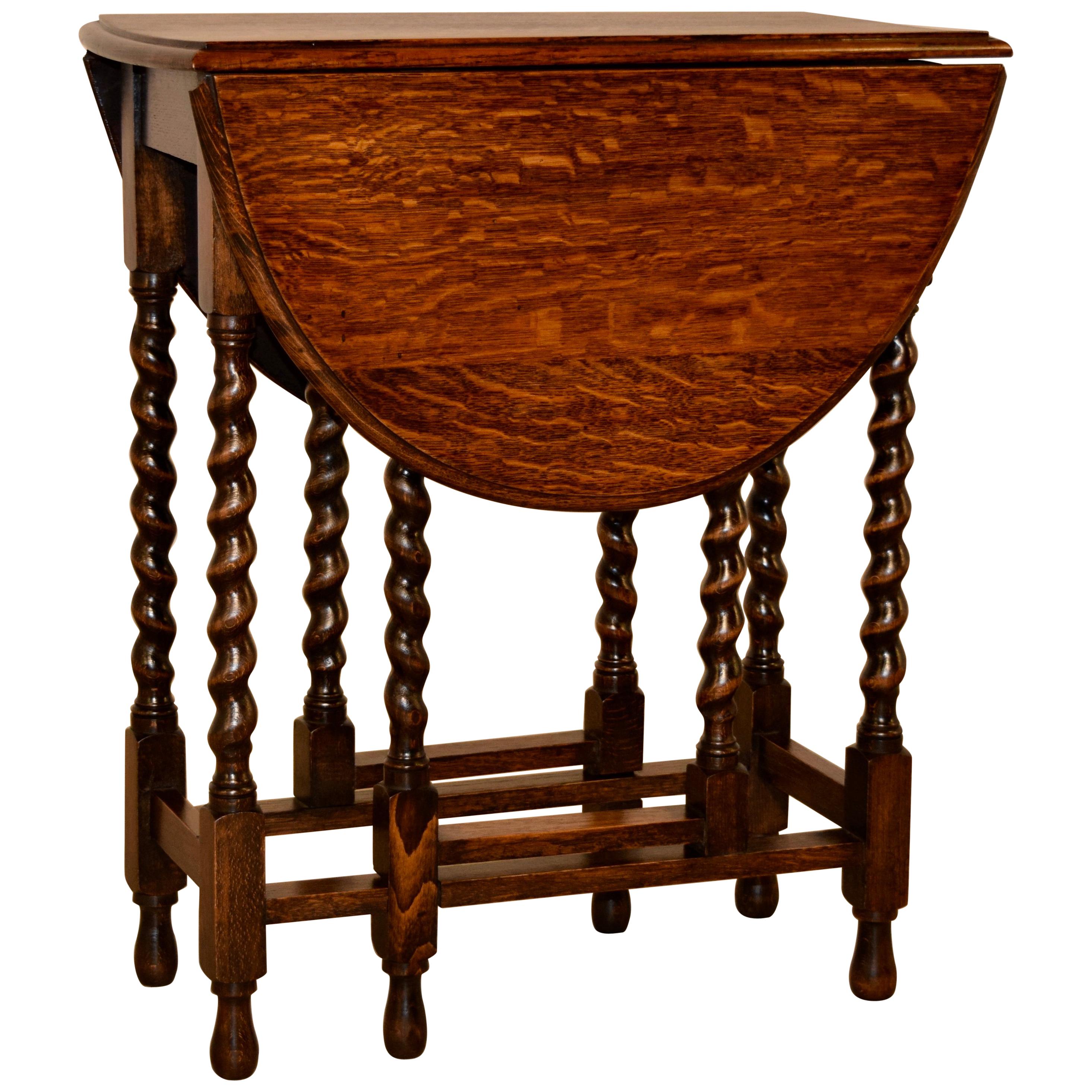 English Oak Gateleg Table, circa 1900