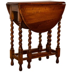 Antique English Oak Gateleg Table, circa 1900