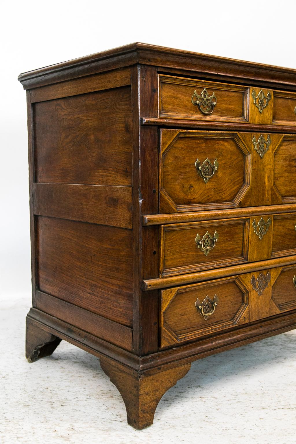 English Oak Geometric Chest 4