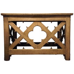 English Oak Gothic Console Table