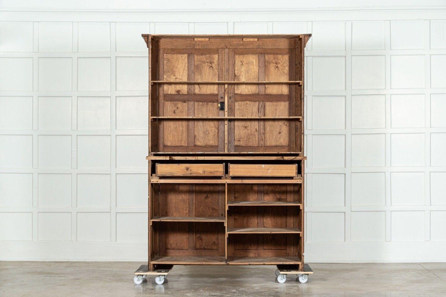 English Oak Housekeepers Cabinet For Sale 8