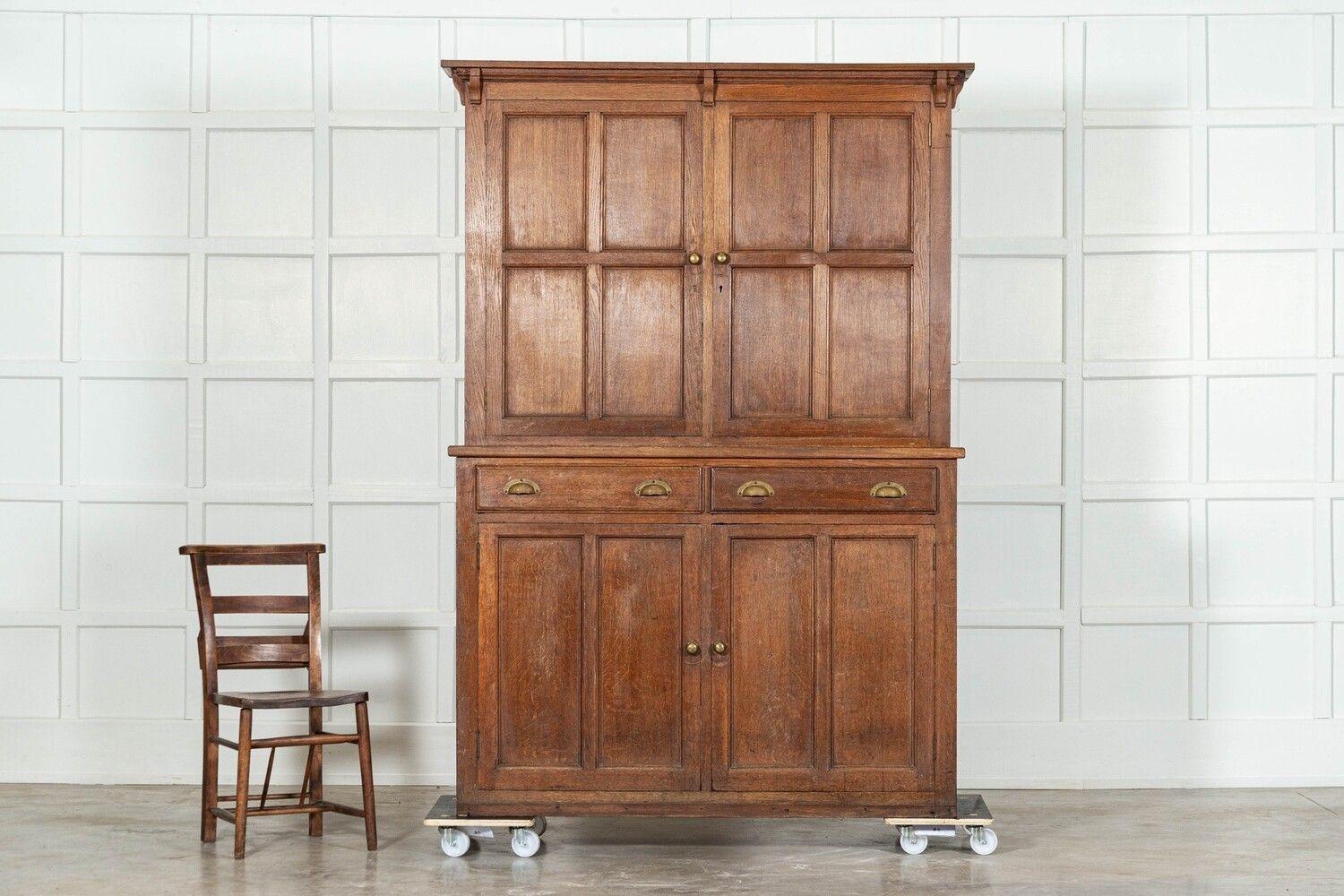 English Oak Housekeepers Cabinet For Sale 1