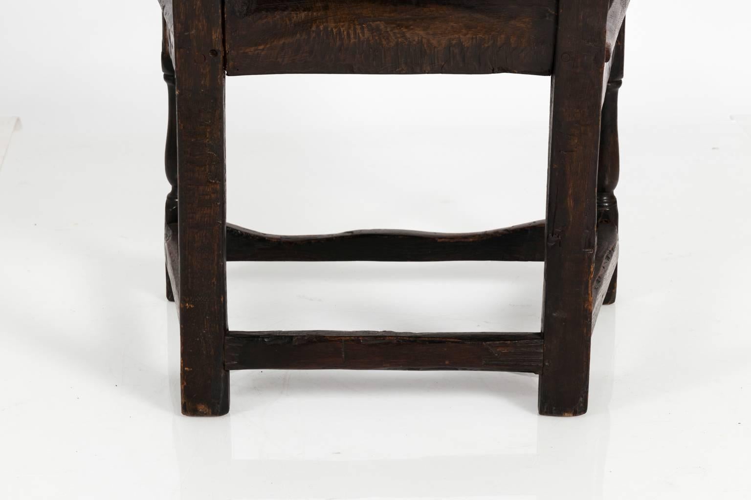 English Oak Jacobean Style Armchair 5