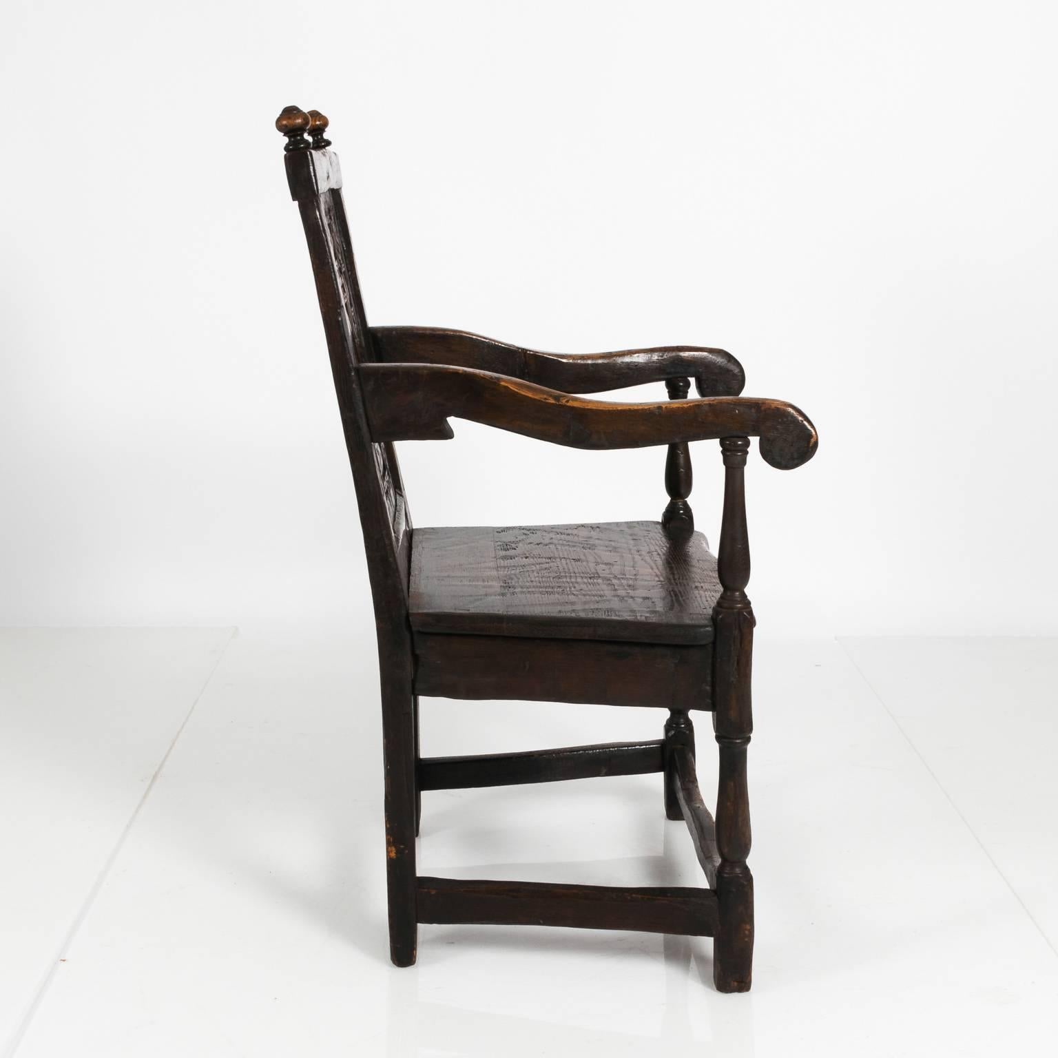 English Oak Jacobean Style Armchair 2