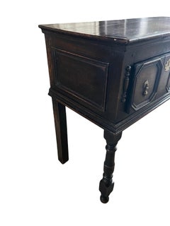 English Oak Jacobean Style Console, Sofa Table, Ca. 1950s