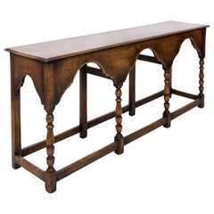 English Oak Jacobean Style Console Table