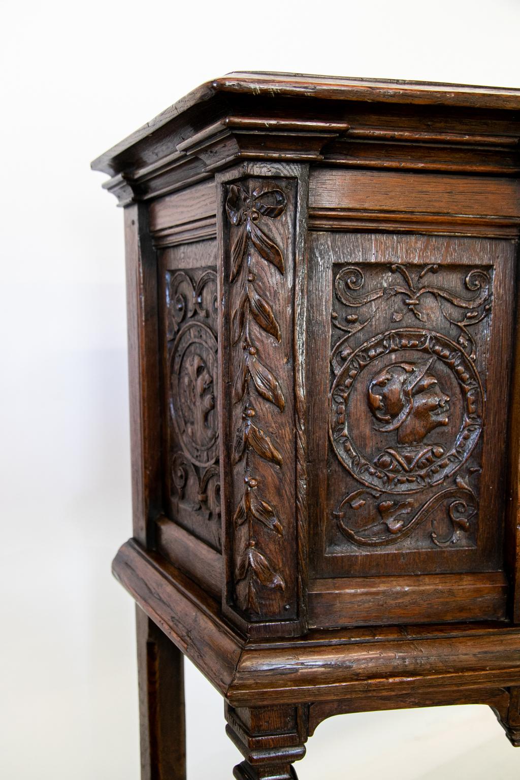 English Oak Jacobean Style Court Cupboard For Sale 1