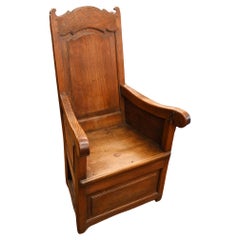 English Oak Lambing Chair Farmhouse Rustic Interiors 1900