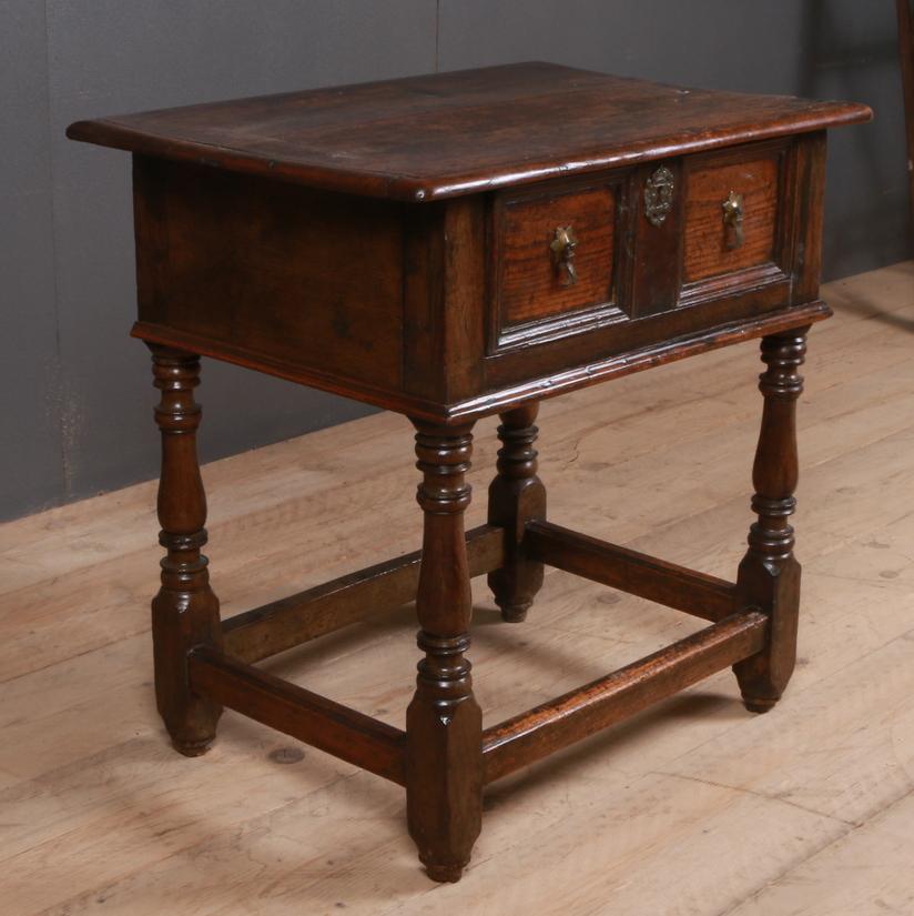 Pretty 18th century English oak side table. Very nice color, 1760.

Dimensions:
26 inches (66 cms) wide
18.5 inches (47 cms) deep
26 inches (66 cms) high.

 