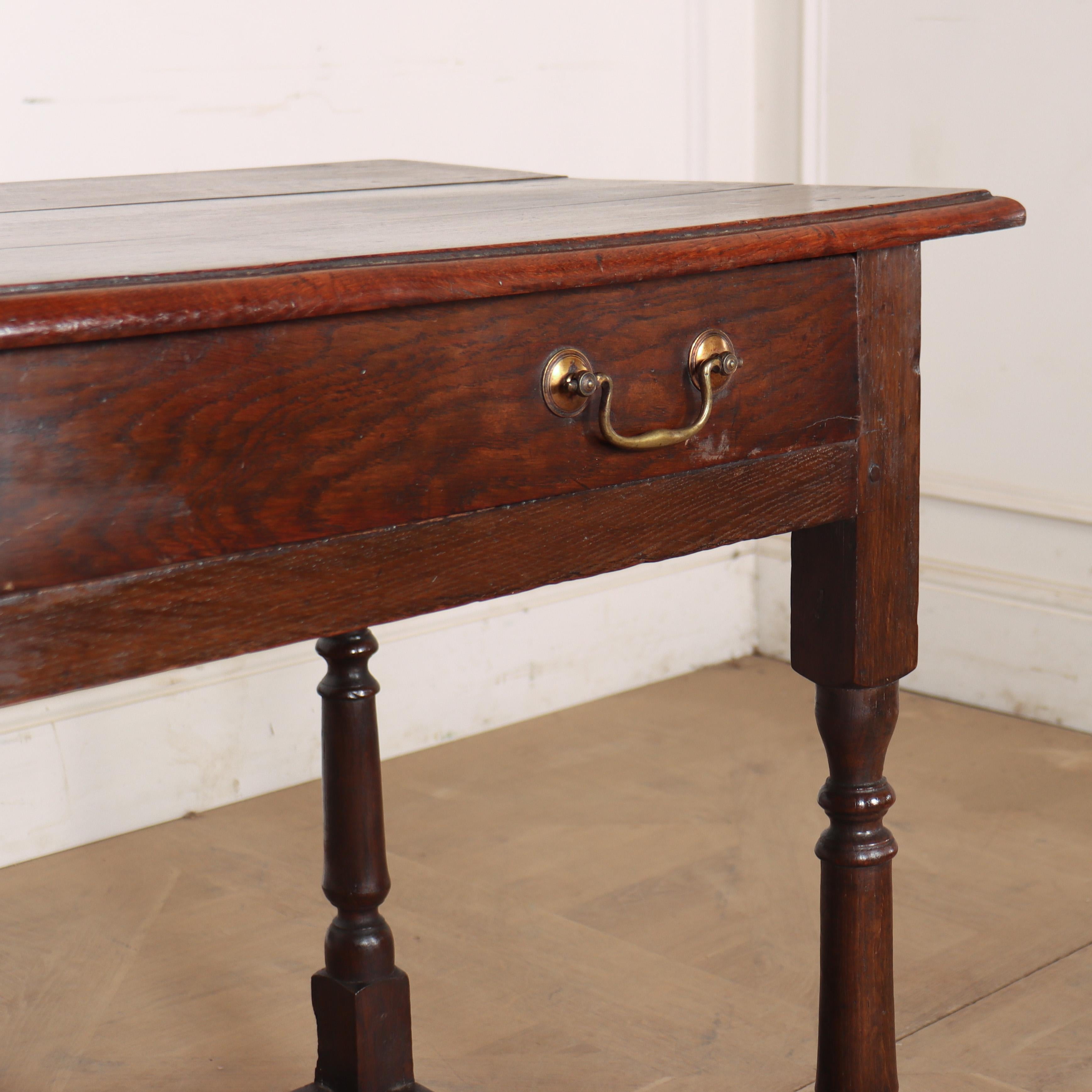 Late 18th century English one drawer oak lamp table. 1780.
 

Internal reference: C


Code: 9242

Dimensions:
W: 37