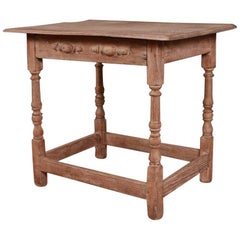 Antique English Oak Lamp Table