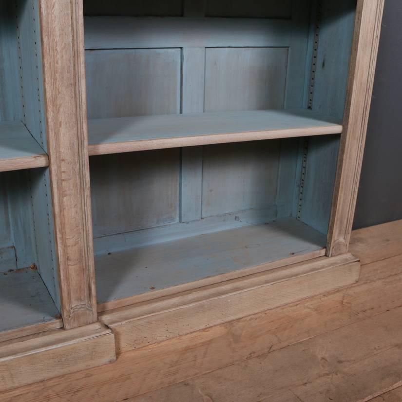 Bleached English Oak Library Bookcase