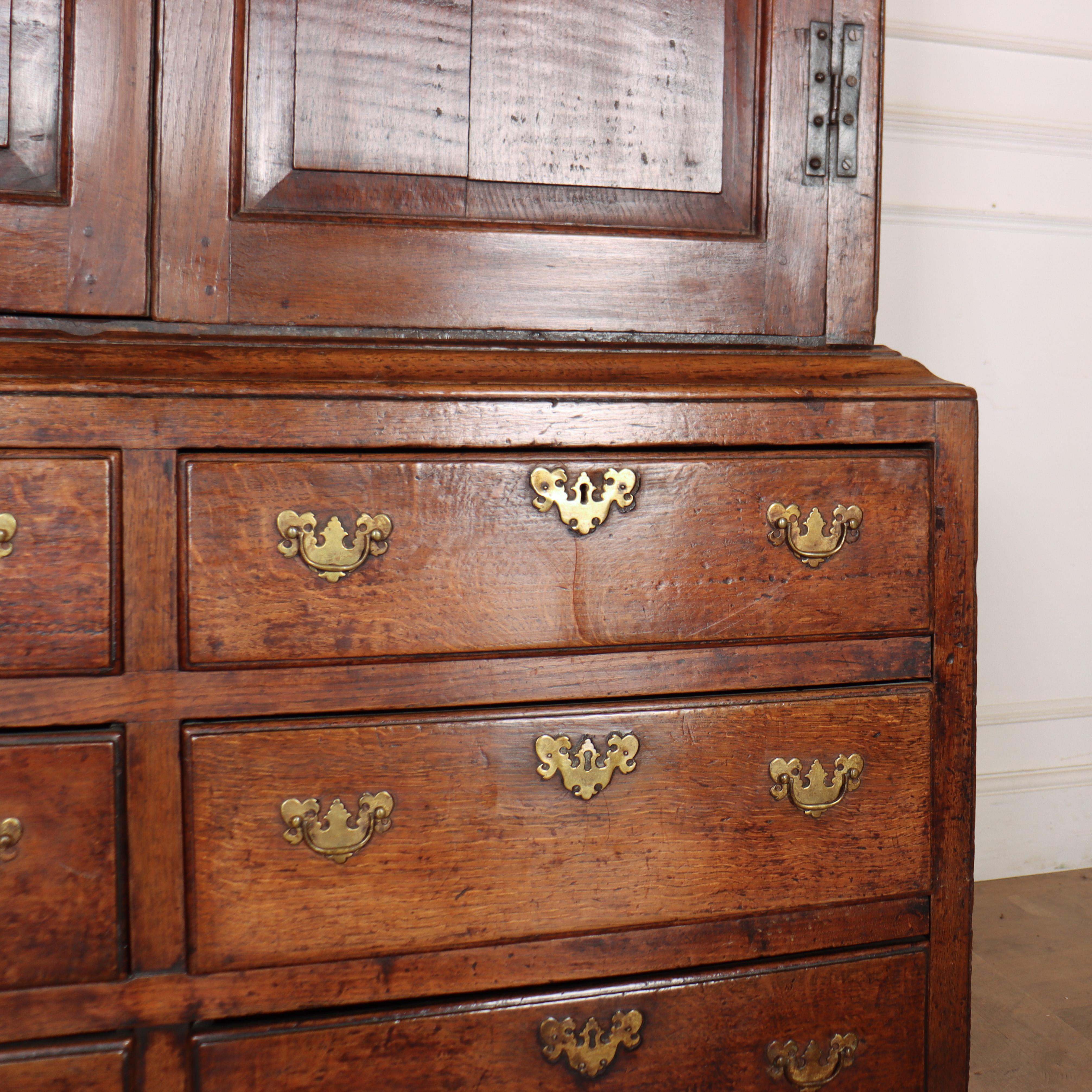 English Oak Linen Press For Sale 1