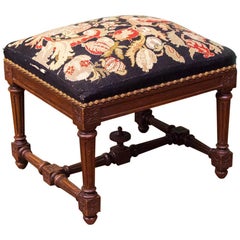 English Oak Needlework Stool