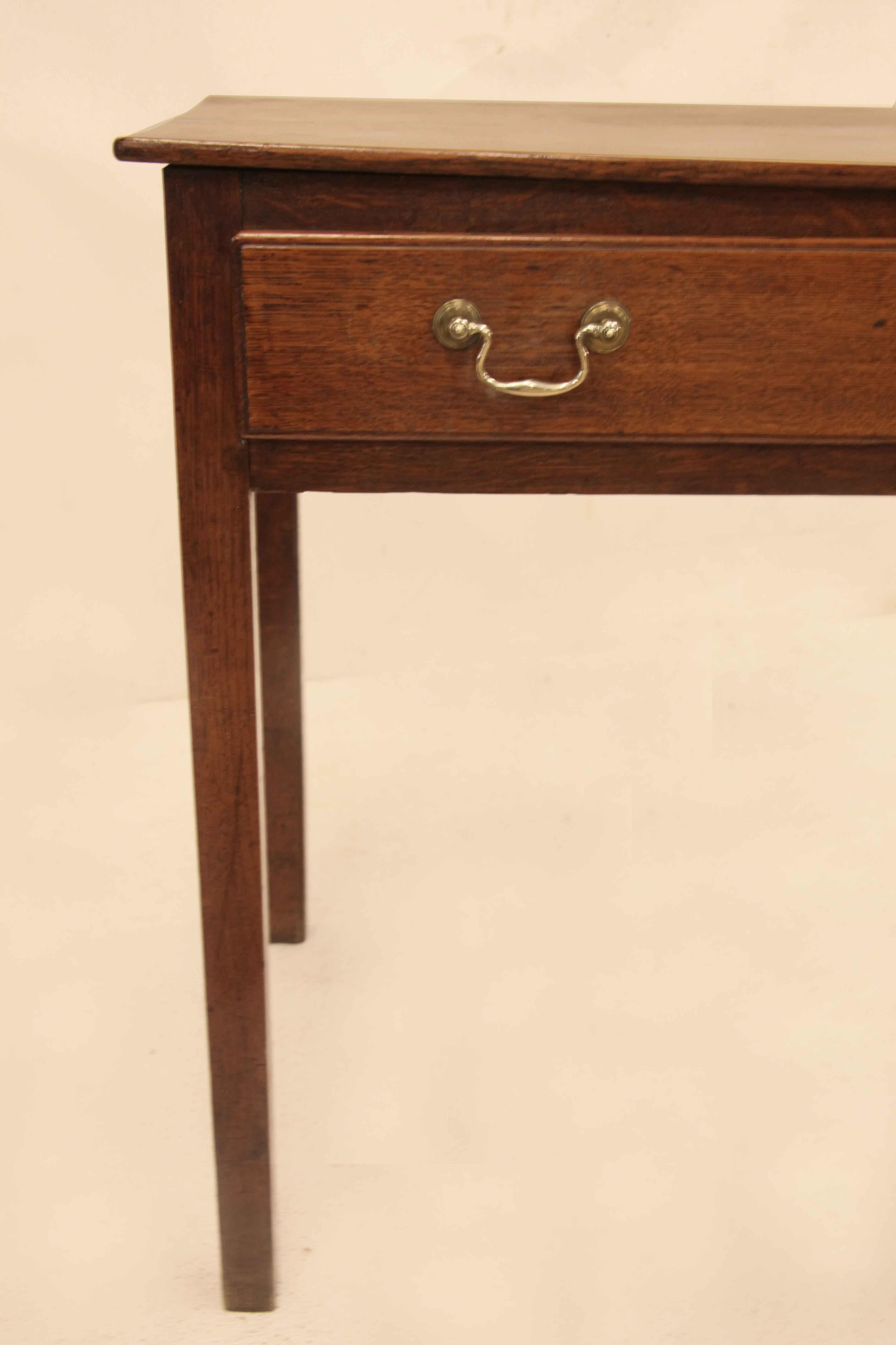 English Oak One Drawer Side Table For Sale 1