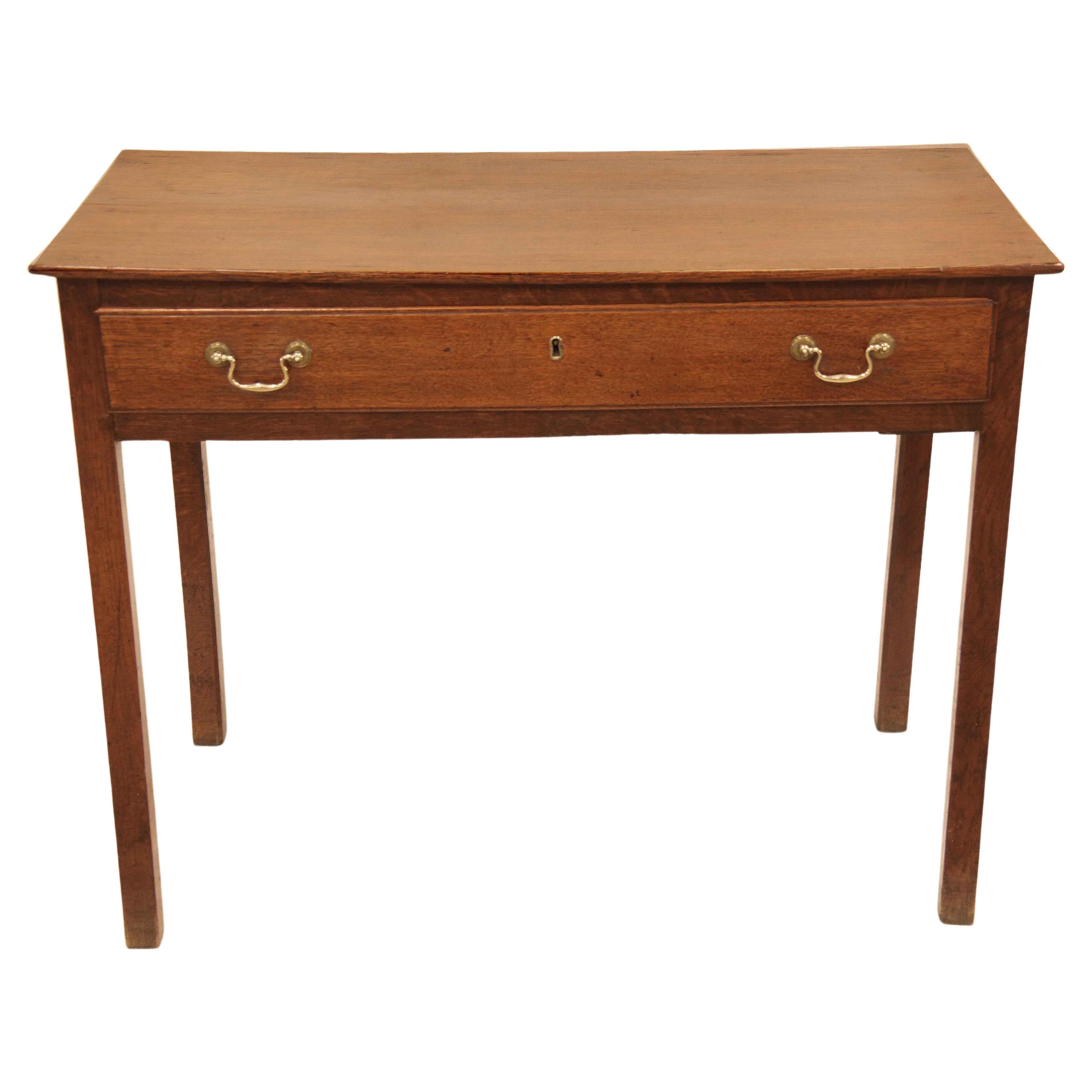 English Oak One Drawer Side Table For Sale