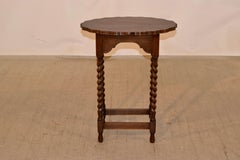 English Oak Oval Side Table, c. 1900