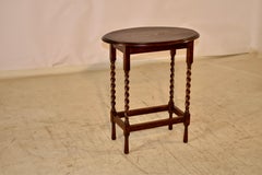 English Oak Oval Side Table, circa 1900