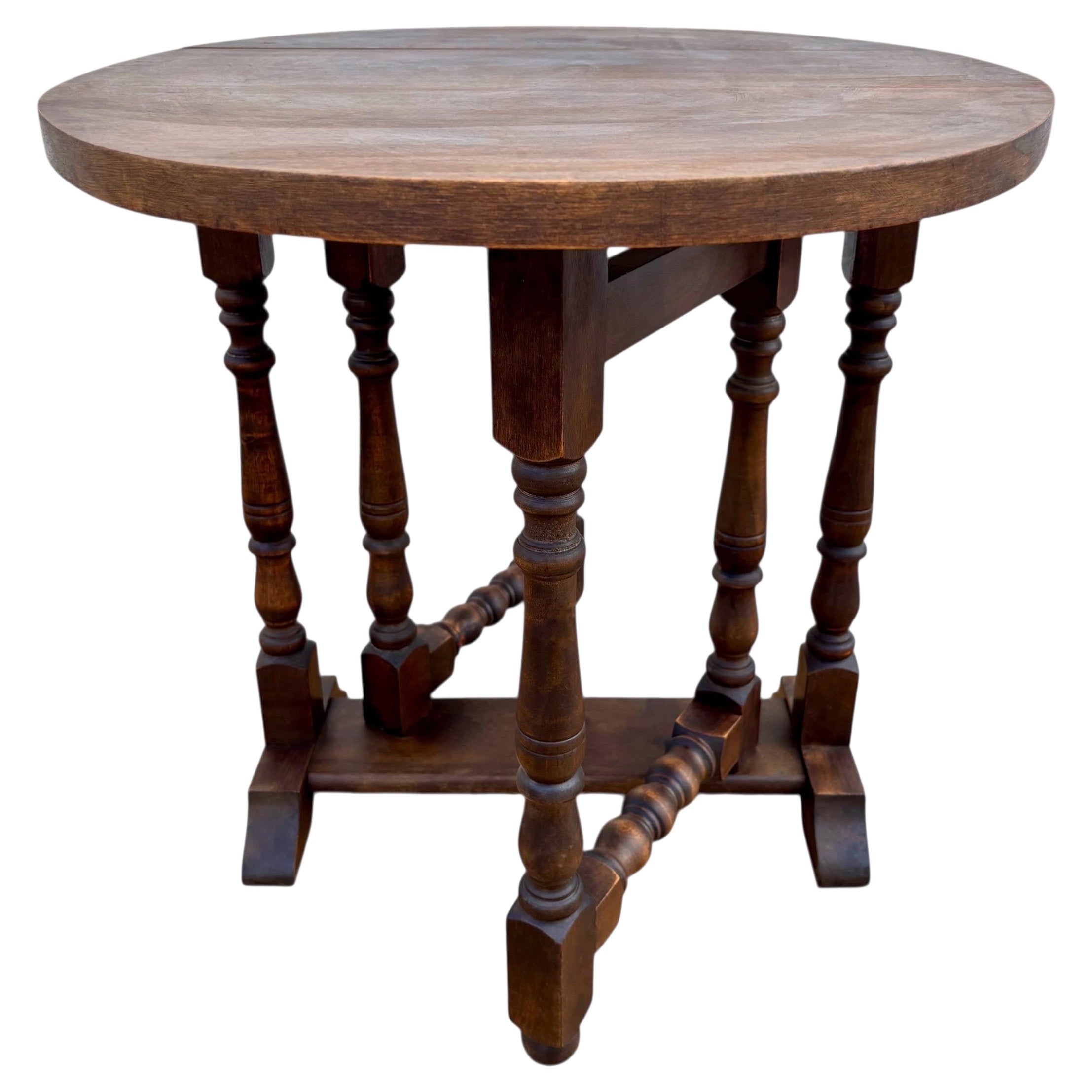 English Oak Oval Table, Jacobean Revival, Early 20th Century