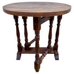 English Oak Oval Table, Jacobean Revival, Early 20th Century Antique English Oak Oval Table, Jacobean Revival, Early 20th Century