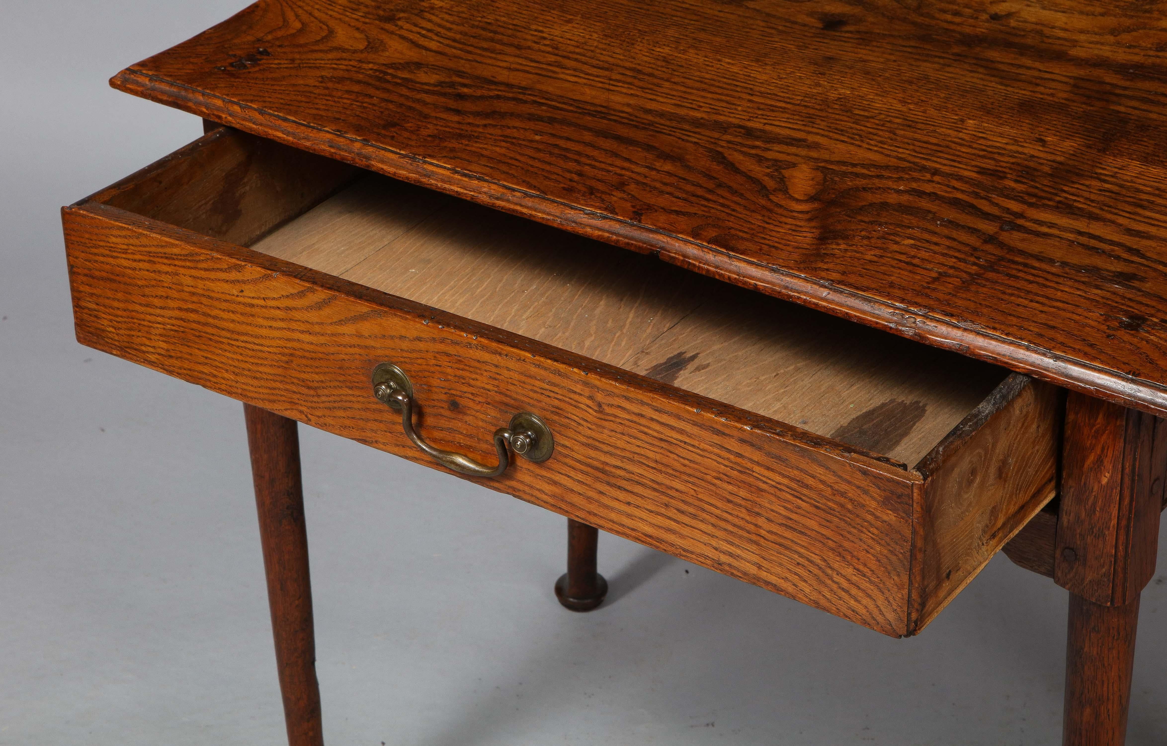 English Oak Pad Foot Table In Good Condition In Greenwich, CT